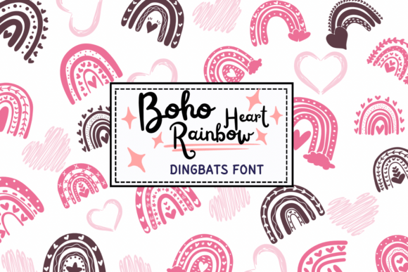 Boho Rainbow Heart: A Font That Speaks in Color