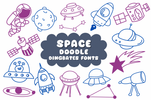 Space Doodles: A Creative Font for Editorial Design