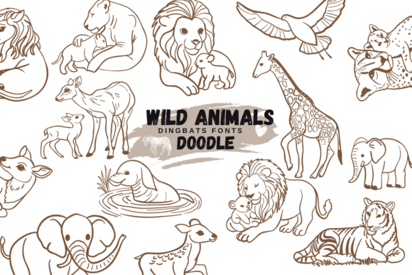 Wild Animals Doodle: A Font for Creative Expression
